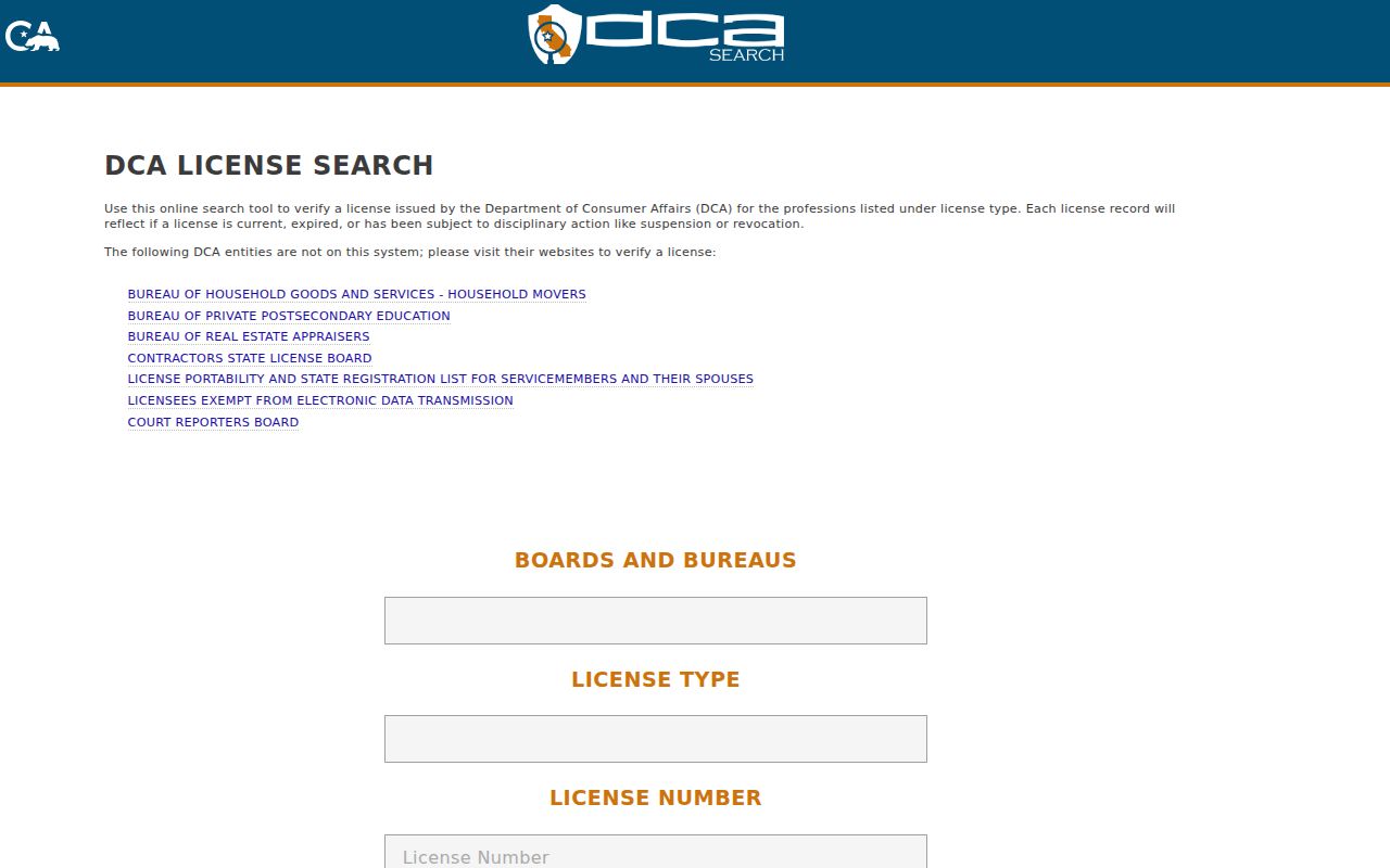 San Luis Obispo County people search through California professional license records
