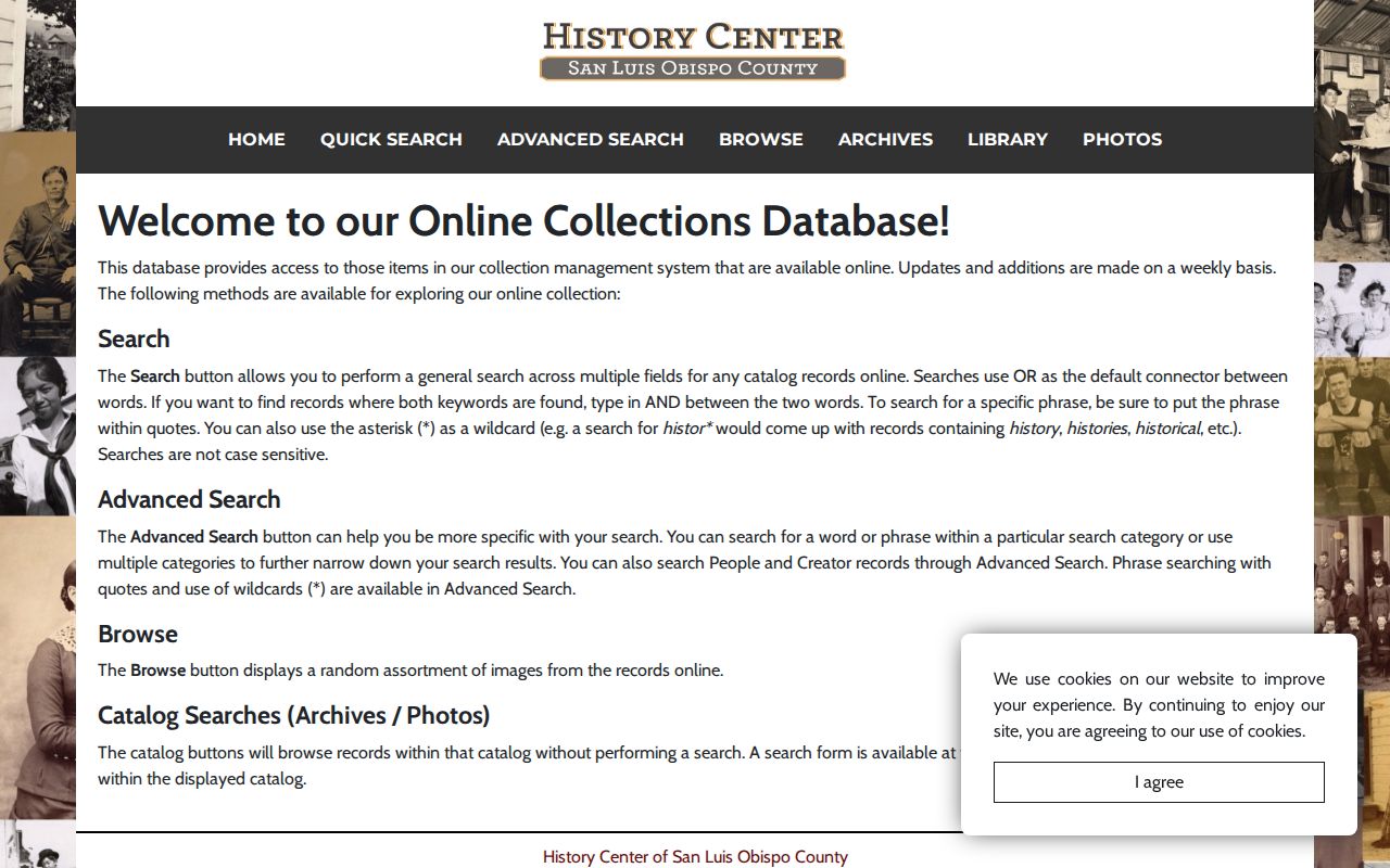 San Luis Obispo County people directories History Center catalog